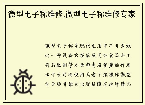 微型电子称维修;微型电子称维修专家
